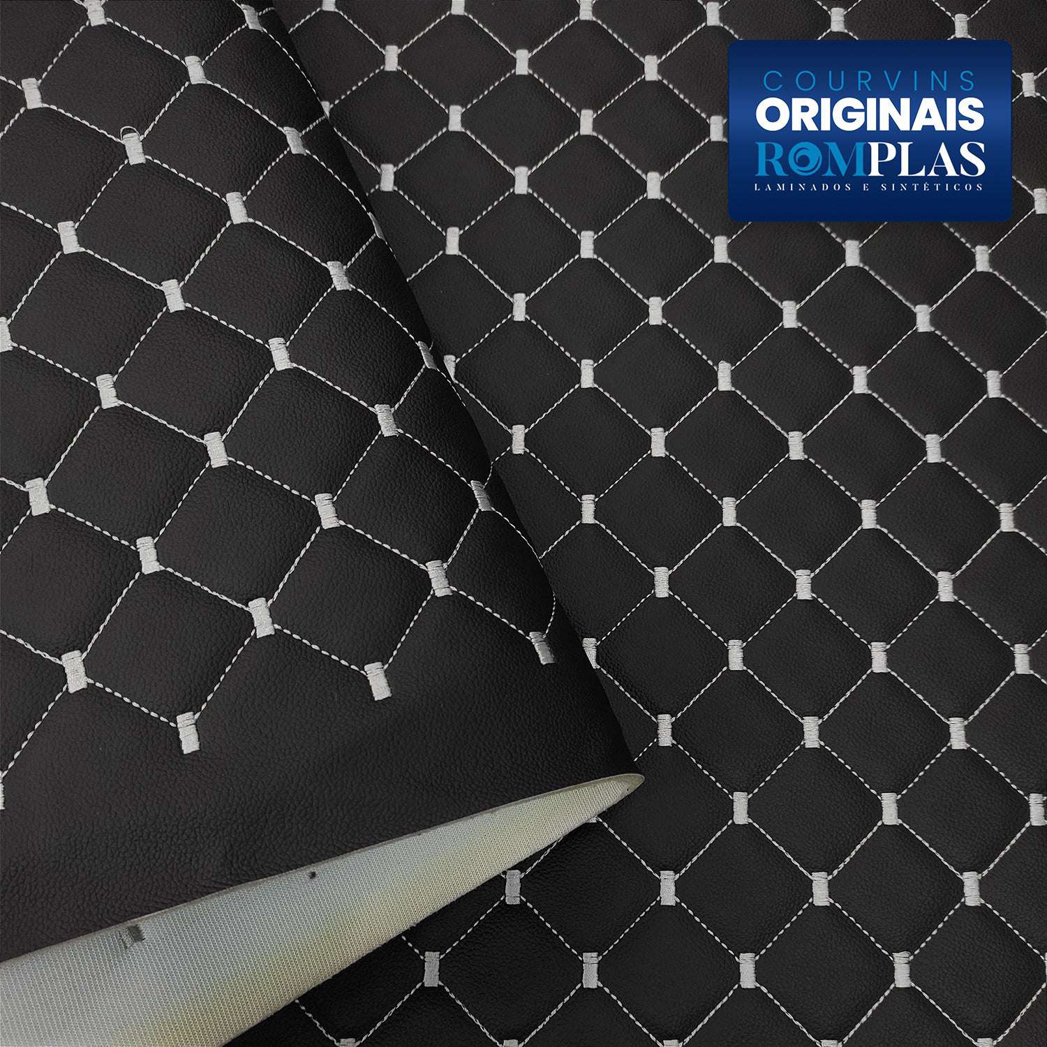 Courvin Diamante Preto/Cinza Original Romplas - BRASPELES